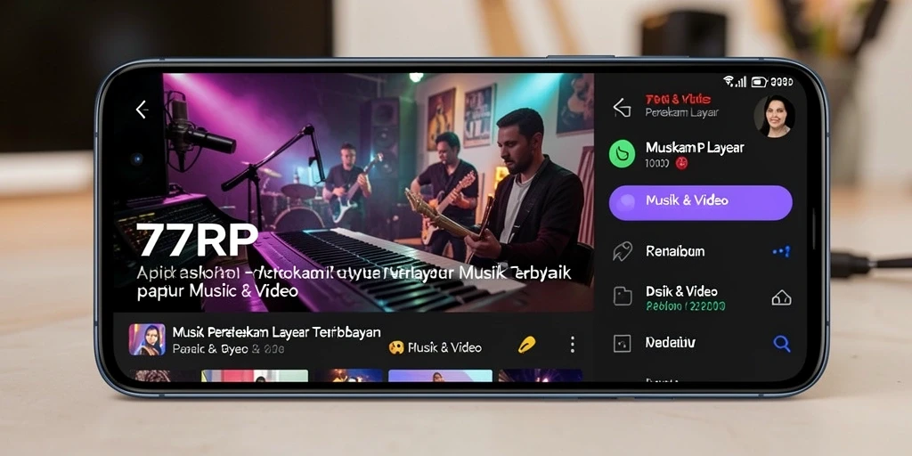 Tampilan antarmuka aplikasi Perekam Layar 77RP yang user-friendly.
