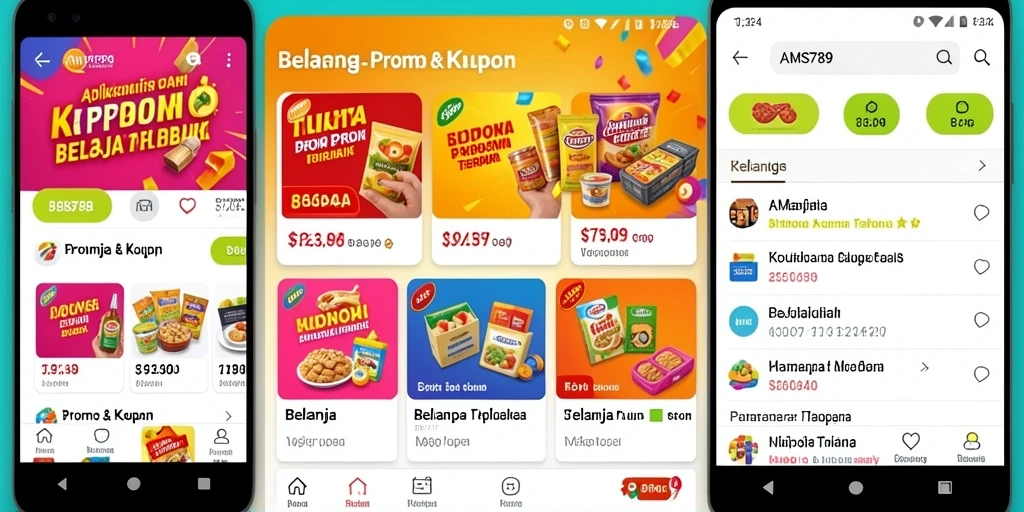 Antarmuka pengguna aplikasi AMS789 yang intuitif dan menarik.