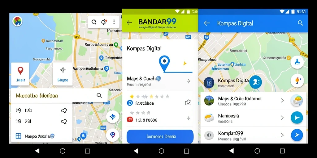 Antarmuka BANDAR99 yang sederhana dan fungsional untuk melakukan navigasi.
