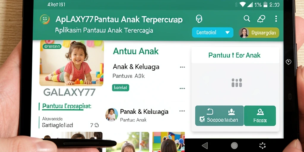 Tampilan utama GALAXY77 dengan fitur Pantau Anak yang mudah digunakan.