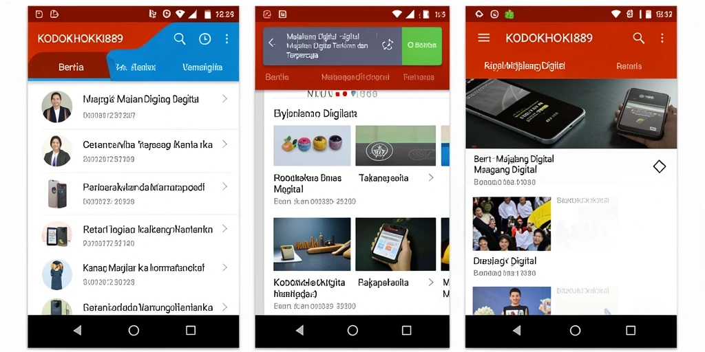 Antarmuka aplikasi KODOKHOKI889 yang modern dan intuitif.
