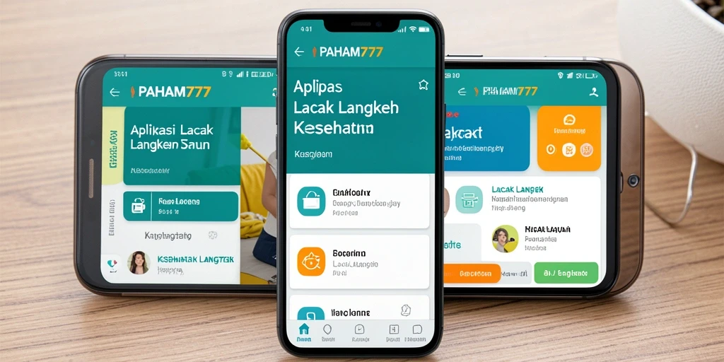 Menampilkan antarmuka pengguna PAHAM777 untuk lacak langkah.