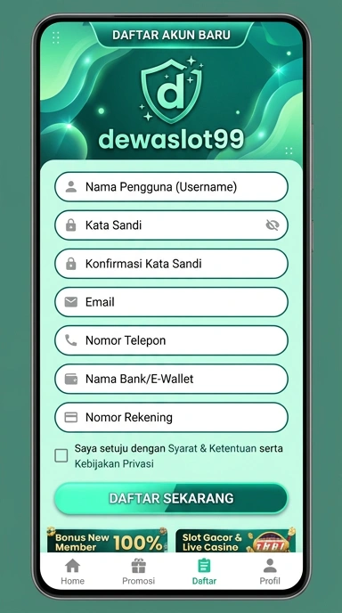 Panduan Registrasi Akun Baru dewaslot99 untuk Android